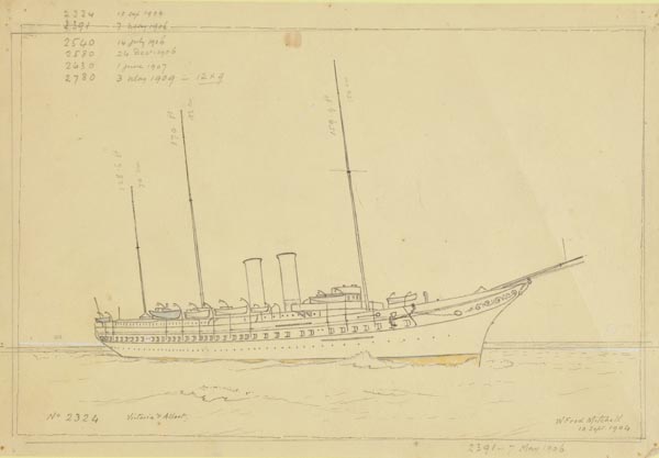 *Mitchell (William Frederick, 1845-1914). An archive of over 400 pen and ink drawings of naval - Image 7 of 8