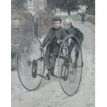 *J. W. Rainey - The Stolen Steed. A print, being a Supplement to Cycling Magazine in the 1880s,