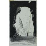 *Patterson (Frank). 'The Cave and Needle Rock, Plemont, Jersey',  a small, vertical format drawing