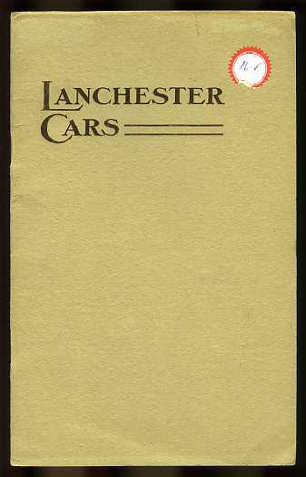 Lanchester 40hp. A 'Preliminary Description' brochure of 1919,  12pp. with inserted card pages and