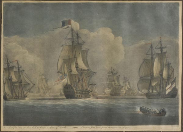 *Burford (Thomas, 1710-1774). A Squadron at Anchor, preparing to Sail, & A Squadron under Sail to