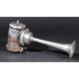 *Electric Horn. A French CICCA 'Tenor' 6 volt vehicle horn,  with an 11in (28cm) long nickel-