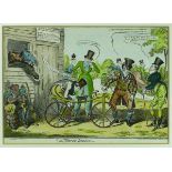 *The Hobby Horse Dealer. One of a celebrated series of hand-coloured prints satirizing the short-