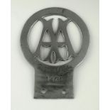 *Automobile Association member's badge. A type 1 circa 1906 example numbered 1475,  and correctly no