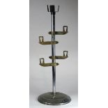 *BEMO Point of Sale Stand for bicycle lamp display, 1950s,  chromium-plated, 23in (58cm) high  (1)