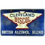 *Cleveland Discol. A rare double-sided three-colour hanging enamel sign,  with surface wear, some