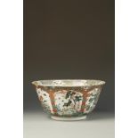 A LARGE CHINESE FAMILLE VERTE DEEP BOWL, the interior decorated with phoenix amongst flowers with