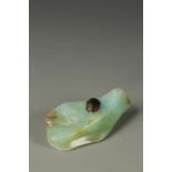 AN ANDEAN OPAL NATURALISTIC NETSUKE by Guy Shaw (1951- 2003), the stone carved as an irregular