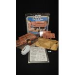 STAR WARS - A KENNER STAR WARS LAND OF THE JAWA'S ACTION PLAY SET, the box with blue background