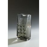 A WHITEFRIARS GREY 'HOBNAIL' PATTERN VASE, 6.25"