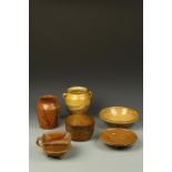 A COLLECTION OF SLIPWARE AND SIMILAR POTTERY, 19th century and earlier (6)