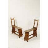 A PAIR OF WINDSOR AND NEWTON ARTISTS "JACK" BENCHES with folding easels, 36" wide