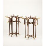 A PAIR OF CHINESE PARCEL-GILT FOLDING-LANTERNS, Qing, 19th century, 37.5" high. See illustration.