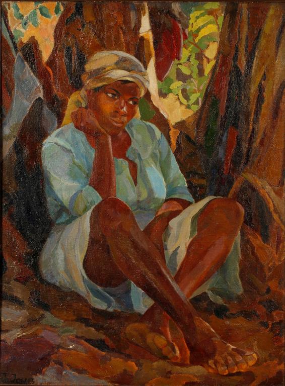 •VIOLET MADELINE JOSETTE (JO) JONES (1894-1989) "Druscilla, a Jamaican Girl", signed lower left