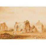 JOHN BUCKLER FSA (1770-1851) "Coverham Abbey", signed and dated 1816 lower right, watercolour over