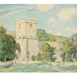 •LESLIE MOFFAT WARD (1888-1978) "Steeple Church, Dorset", signed lower right and titled to the