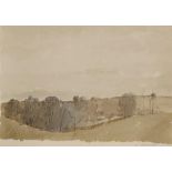 •MICHAEL UPTON (1938-2002) "Jan-Cold-Stoke Abbot", titled in pencil lower right, watercolour, 7" x