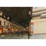 •JOHN NEWBERRY (1934-) "Hamadiyeh Souk, Damascus, 2007", signed lower left, watercolour, 8.75" x