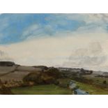 •JOHN NEWBERRY (1934-) "Frome Valley, Dorchester, 1984", signed lower left, watercolour, 6" x 8",