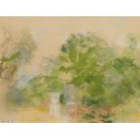 HERCULES BRABAZON BRABAZON (1821-1906) "Garden Sketch", initialled in pencil lower left, pastel, 5.