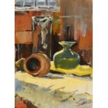 •VIOLET MADELINE JOSETTE (JO) JONES (1894-1989) Still Life - a study of vases on a table, signed