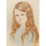 SIR AMBROSE MCEVOY (1878-1927) A head and shoulder portrait of a young girl with long auburn hair
