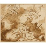 CONTINENTAL SCHOOL, 17th century A mythological scene of winged figures, cherubs and classical