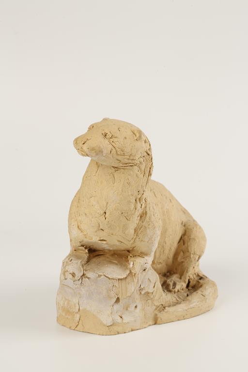 •MARY SPENCER WATSON (1913-2006) "Otter", a terracotta maquette, signed, titled and dated 1986 to