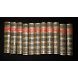 HOOD, Thomas. The Works of Thomas Hood. Ward, Lock, [ca. 1880], 11 vols., blue half calf, red