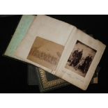 PHOTOGRAPHS. Two albums of views, group and cabinet portraits, cartes de visite &c, 1862-92, 4to and