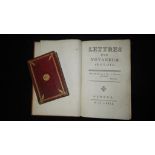 SHERLOCK, Martin. Lettres d'un Voyageur anglois. Geneva, 1779, red morocco gilt, slip bearing a