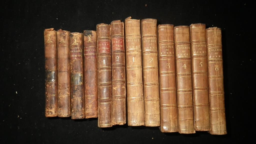 DODSLEY, J. A Collection of Poems . . . By several hands. Dodsley, 1766, 6 vols., calf. NICHOLS,