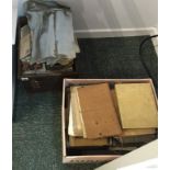 DOCUMENTS. A box of miscellaneous documents, maps, plans, prints, photographs and other ephemera,