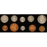 GEORGE VI, 1937-52. TEN COIN PROOF SPECIMEN COIN SET, 1938. In a tooled red leather case. UNC.