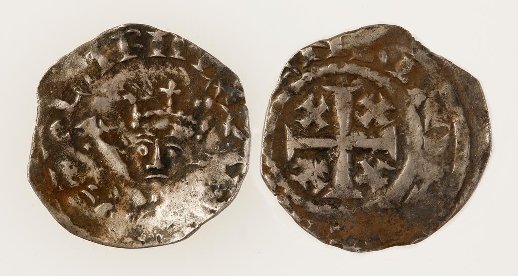 PLANTAGENET KINGS, HENRY II, 1154-1189 A.D. TEALBY COINAGE. PENNY. Class A, facing bust holding