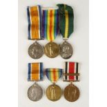 A GREAT WAR PAIR AND TERRITORIAL MEDAL GROUP, War and Victory (T4-238022 DVR. A. CULVERHOUSE. A.S.