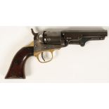 A COLT POCKET PISTOL, 1849 PATTERN, 0.31 cal, stamped on barrel 'Adress Col. Saml Colt. New-York U.