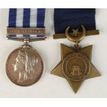 AN EGYPT MEDAL 1882-89, with The Nile 1884-85 clasp, engraved (2899. PTE J. HODGKINSON. I/R. W.