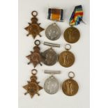 THREE GREAT WAR TRIO MEDAL GROUPS, 1914-15 Star, War and Victory (S2-SR-04324 PTE. (War and