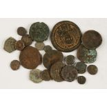 BYZANTINE, JUSTINIAN I, 527-565 A.D. LARGE AE FOLLIS XII. And a collection of other Byzantine and