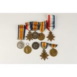 THREE GREAT WAR TRIO MEDAL GROUPS, 1914-15 Star, War and Victory (M. 13342. E.J. BROCKIS. WMN. 2.