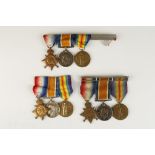 THREE GREAT WAR TRIO MEDAL GROUPS, 1914-15 Star, War and Victory (Star engraved War and Victory