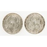 EDWARD VII, 1901-10. HALFCROWN, 1907. Bare head, crowned shield in garter on reverse. GEF, bright