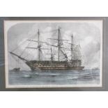 A SET OF THREE 19TH CENTURY ENGRAVINGS "Battle of Trafalgar October 21st 1805", engraved by T.