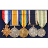 A GREAT WAR TRIO, NAVAL L.S.G.C. AND MESSINA EARTHQUAKE MEDAL GROUP, awarded to William Henry