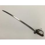 A GEORGE IV 1822 PATTERN INFANTRY OFFICERS SWORD, with pipe-backed blade, 38"