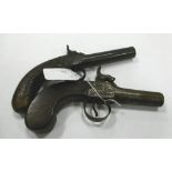 TWO POCKET PISTOLS, 19th century, 6" & 7"