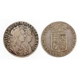 WILLIAM AND MARY, 1689-1694. HALFCROWN, 1689. Conjoined busts, crowned shield on reverse. AVF. (