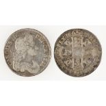 CHARLES II, 1662-85. CROWN, 1676. Laureate bust, crowned cruciform shields with interlinked 'C's