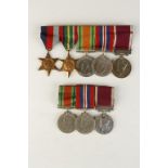 TWO SECOND WORLD WAR LONG SERVICE MEDAL GROUPS, 1939-45 star, Burma Star, Defence, Service and